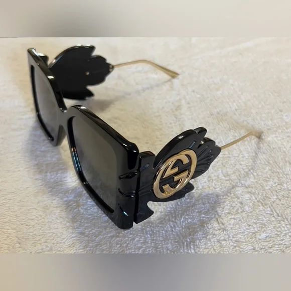 ❌SOLD❌ Gucci GG0535S Black/Grey Butterfly/Square Ladies Sunglasses 001 56x16x135 - Picture 13 of 13